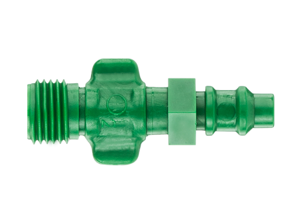 Quik-Connect™ Puritan Bennett gas fitting, green