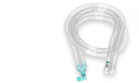 22mm Flextube breathing system with integral monitoring line features and benefits