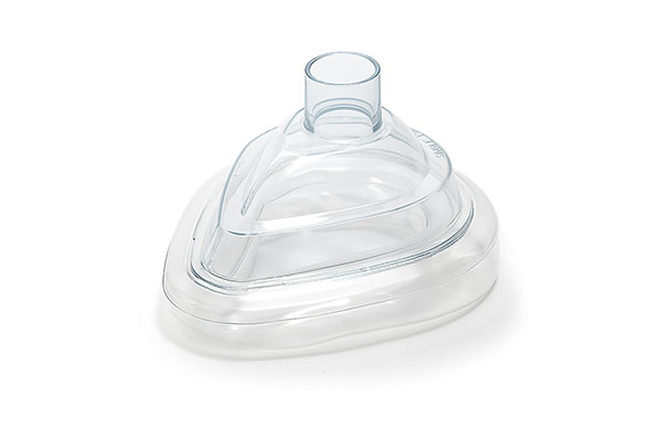 Economy, anaesthetic face mask, size 5, large adult, no hook ring, 22F